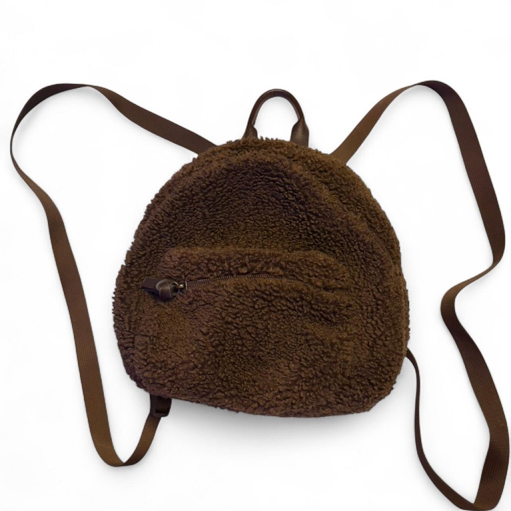 Sonoma Brown Sherpa Mini Back Pack Adjustable Straps